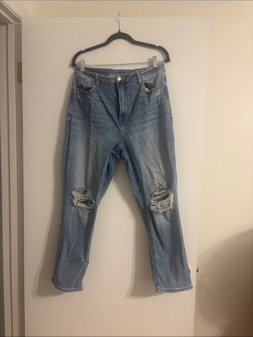 American eagle distressed curvy mom Jean 12 short